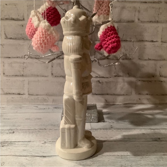 Peppermint Square 10” Pearlized Nutcracker Decor - Picture 7 of 8